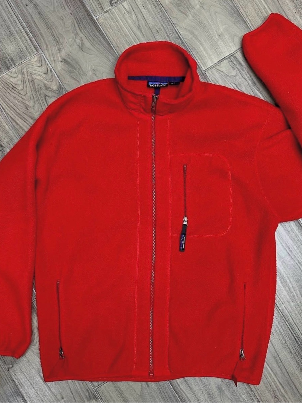 Patagonia Red Full-Zip Fleece Jacket (90s) USA